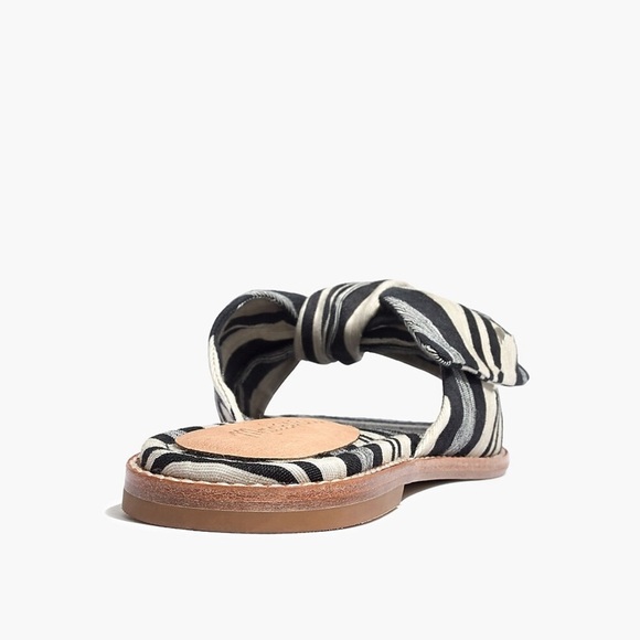 Madewell The Naida Half-Bow Sandal in Evelyn Stripe - Picture 5 of 6